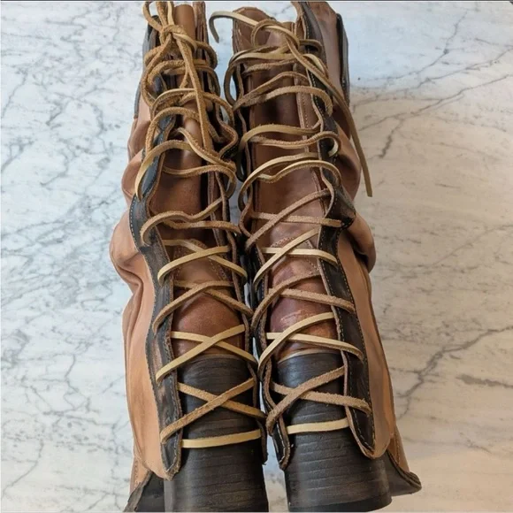 Freebird Jules Lace-Up Western Cowboy Boots - Picture 4 of 5